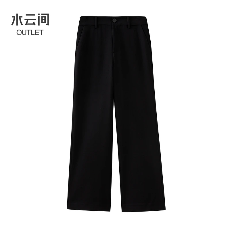 水云间黑色九分烟管裤女休闲裤时尚通勤职业西装裤子2025春季新款