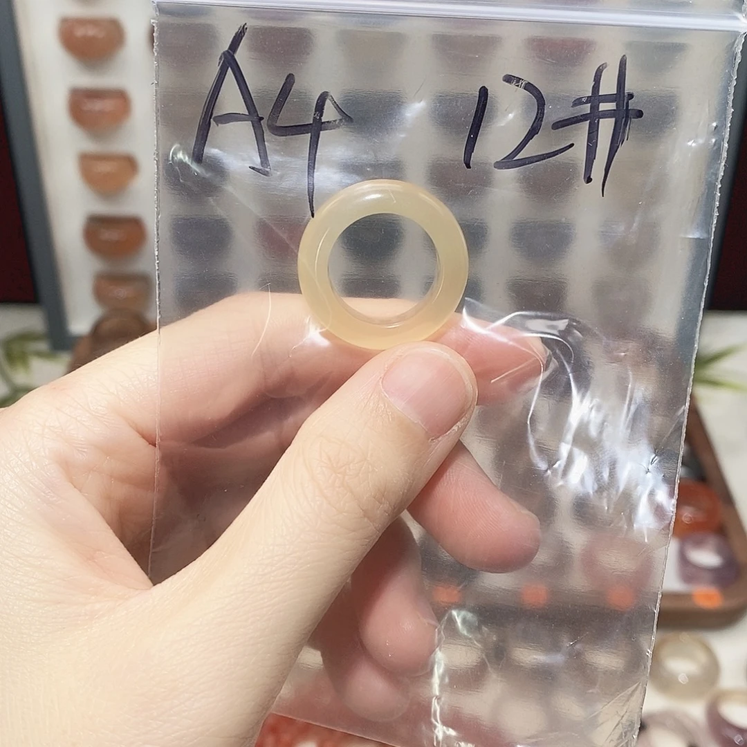 玛瑙/玉髓未镶嵌戒指港12码不退换