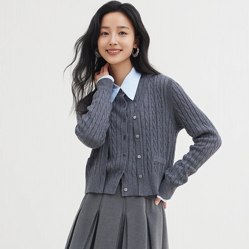 佳人苑毛针织衫女秋季新款J435291