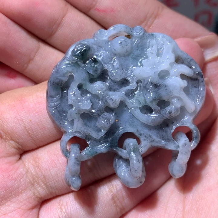 翡翠未镶嵌颈饰保真天然a货翡翠