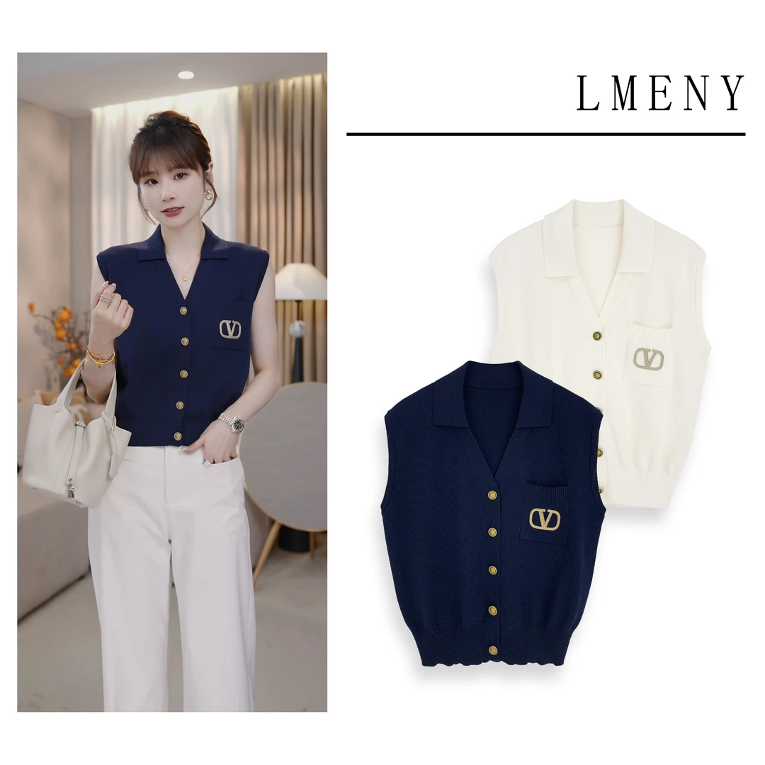 LMENY大女主！小香风时尚感气质显瘦V领针织衫25BM063