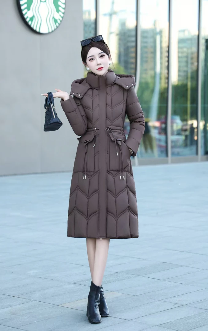 2025 828长款女棉衣长款女士冬季棉服加厚款