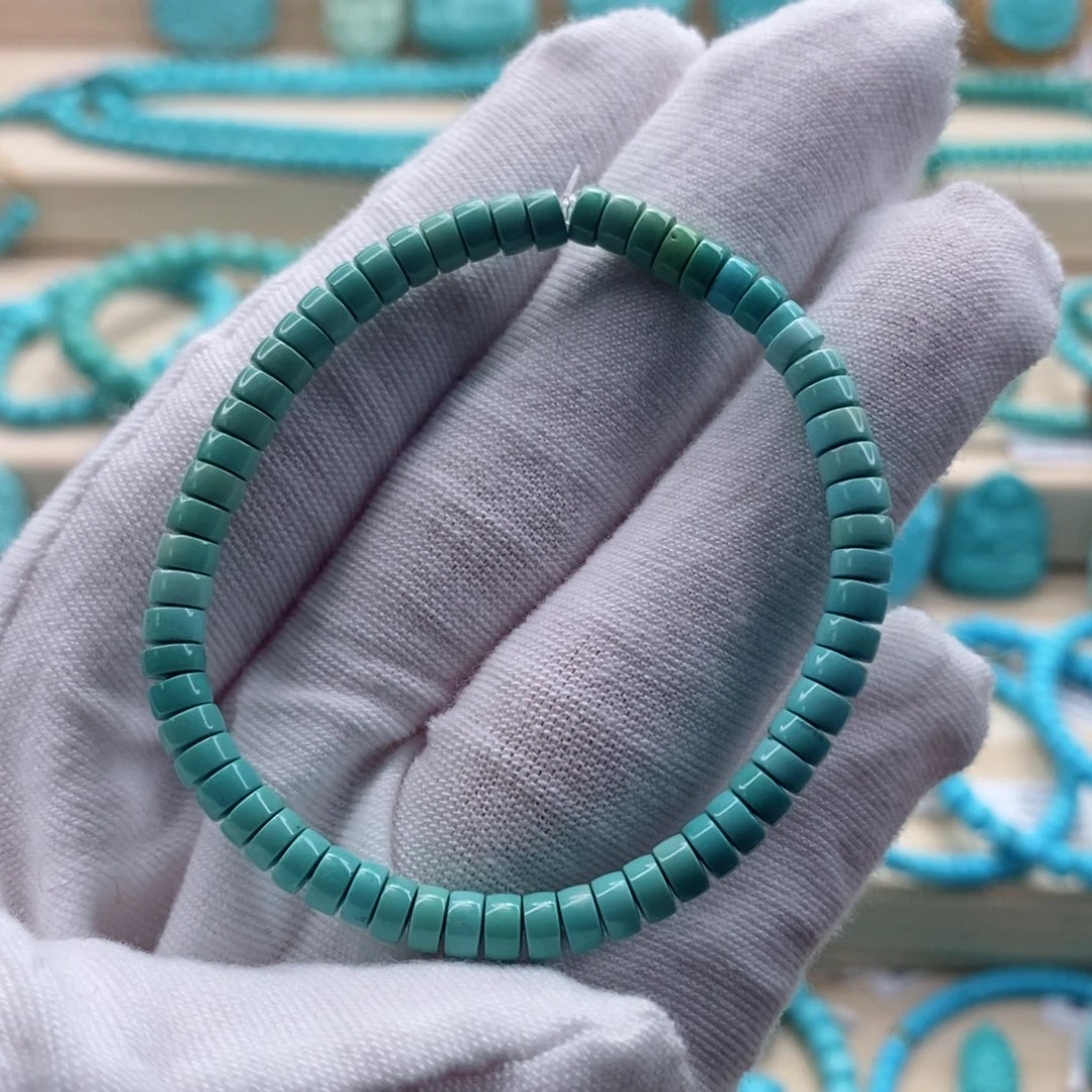 绿松石珠宝奇石未镶嵌2*3