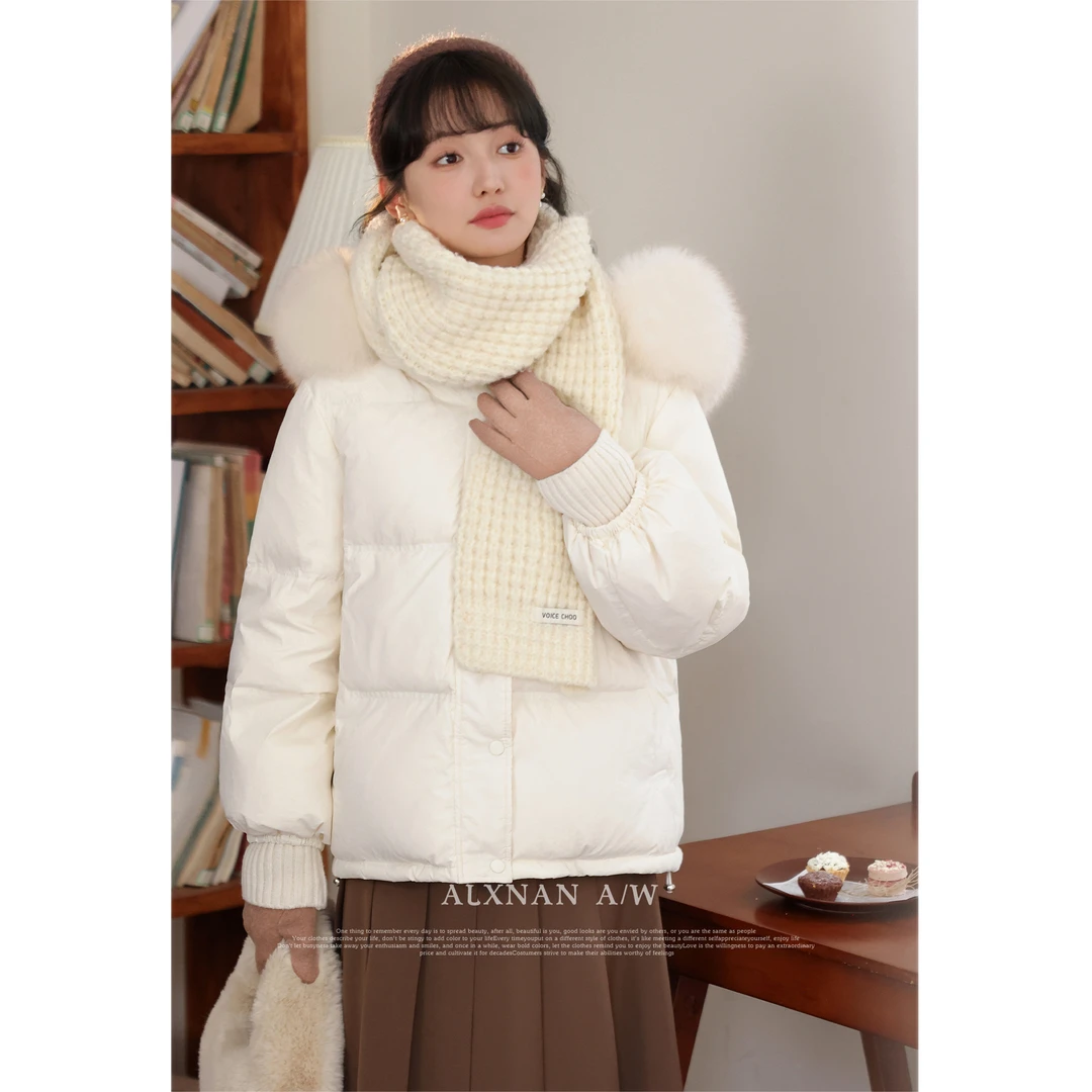 《天鹅赋诗》宽松大衣甜美羽绒服女保暖洋气外套女LXN326108