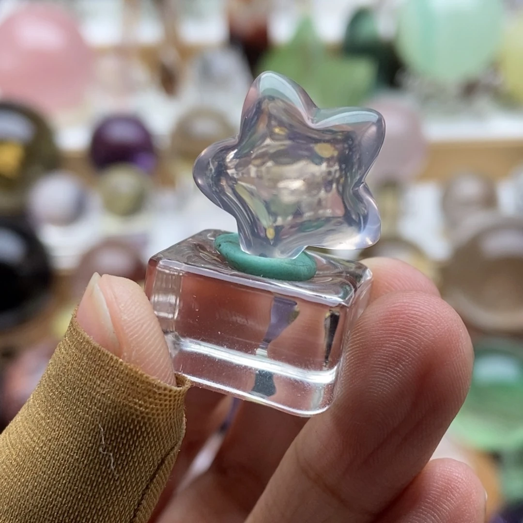 水晶摆件未镶嵌榆**读粉晶