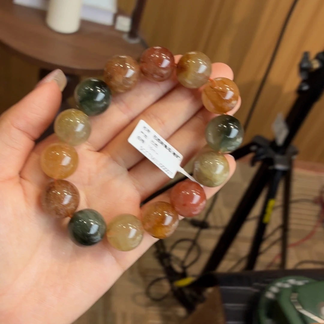 手链发晶未镶嵌老矿彩兔毛16m