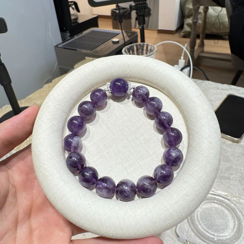 天然紫幽灵手串 均微瑕多样性发其一 Z30