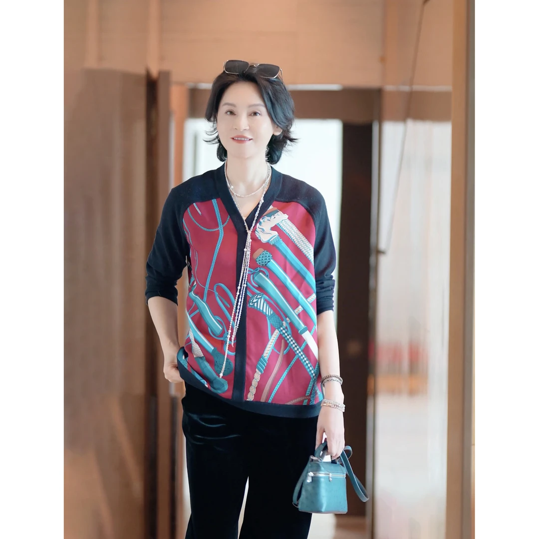 我是摩羯 古希腊神话 新澳及细美丽诺羊毛19MM桑蚕丝印花春夏T恤