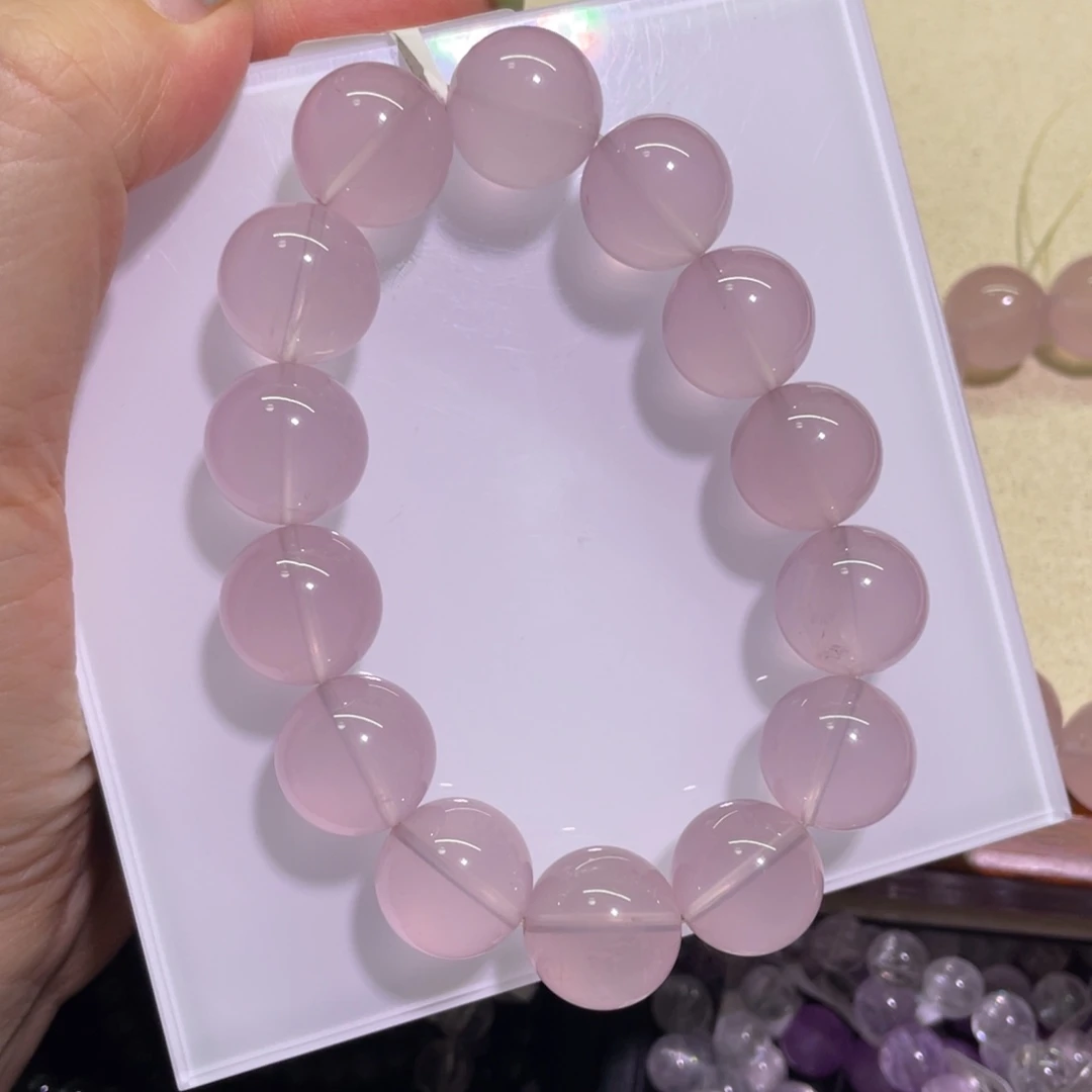 莓***恼未镶嵌手链水晶粉晶