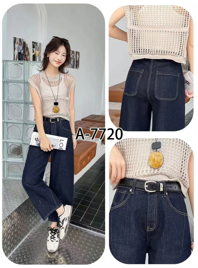 夏季新款九分牛仔弯刀裤7720（断码清仓）