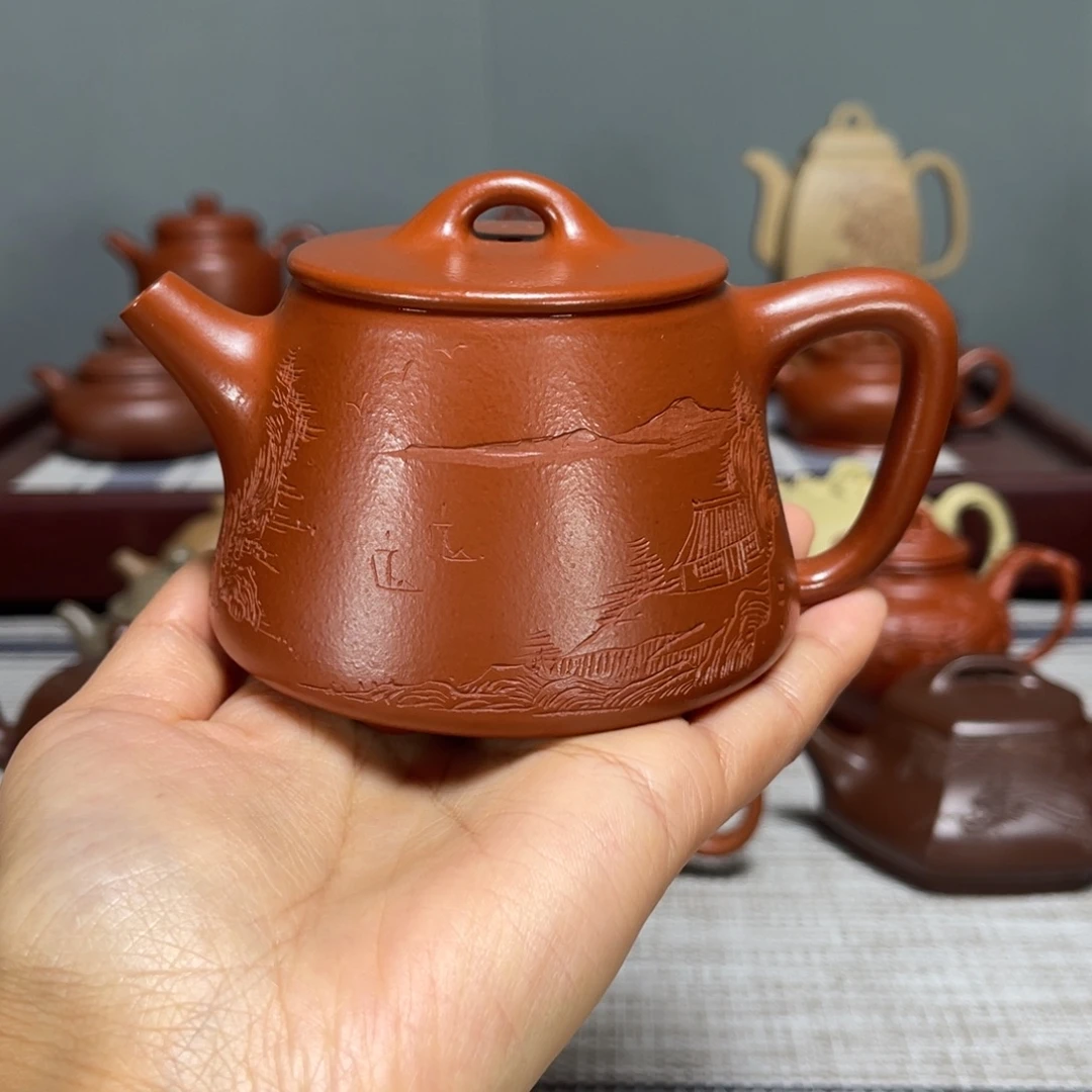 明***荣紫砂茶壶全手工瓢170cc