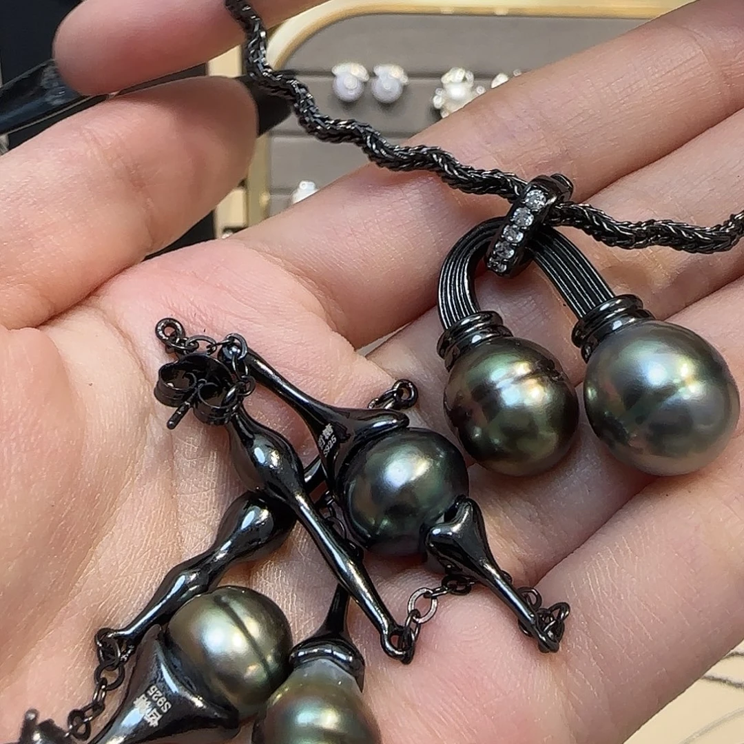 关***～银S925镶嵌海水珍珠颈饰