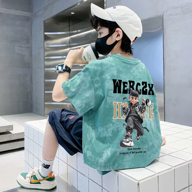 【100%纯棉】儿童T恤短袖外贸品质2025夏款半袖中大男童夏季上衣潮T