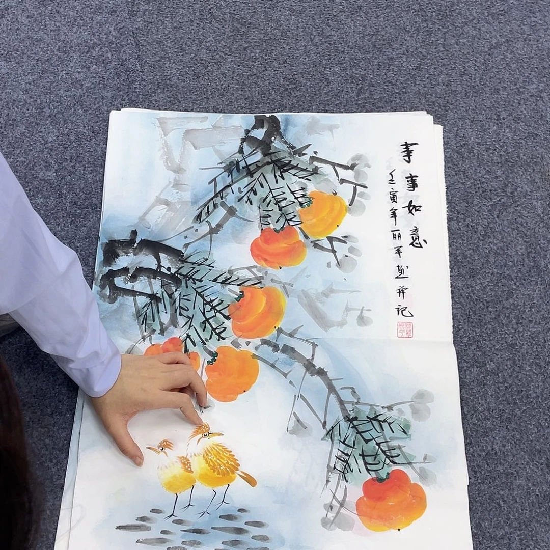 国画作品小姐姐放漏…
