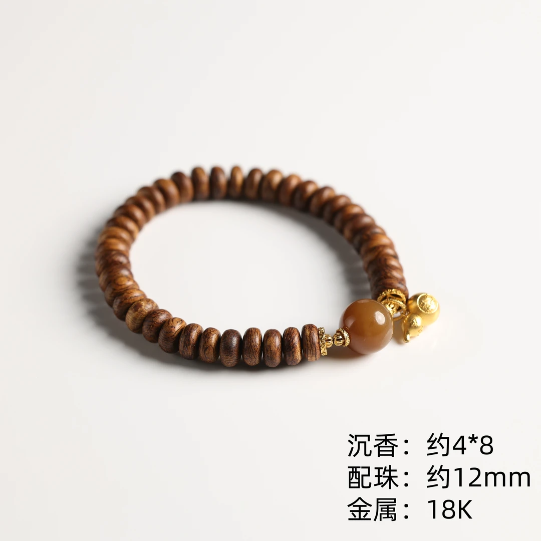 沉香本真 | "风沫"严选精品达拉干沉香算盘珠手串 多样性发其一