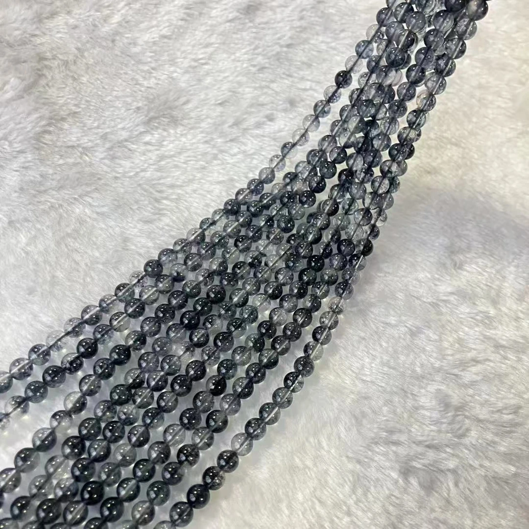 杰米石英质玉半成品女士手串手链项链圆珠diy手工编制A63