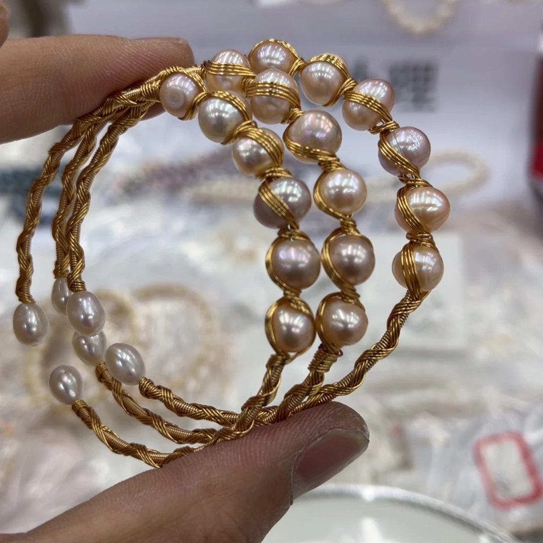 淡水珍珠颈饰合金751