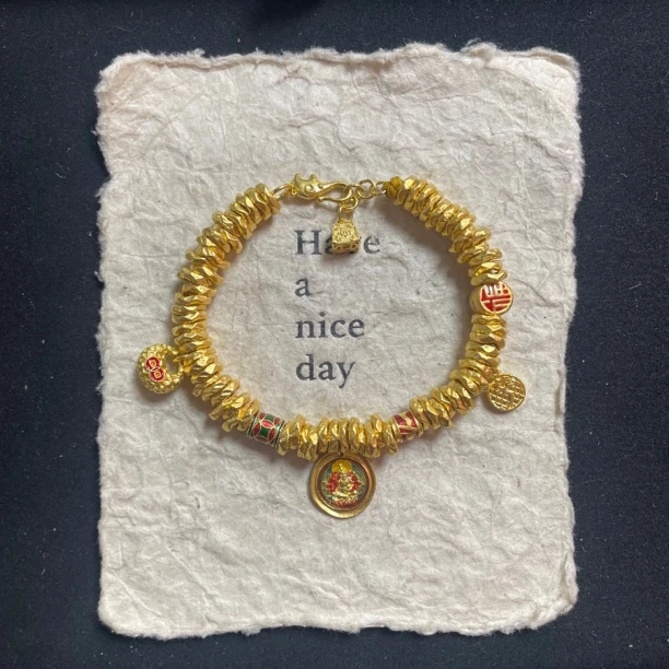 足金定制盘缠手串18.91克网红爆款38女神节送女友礼物