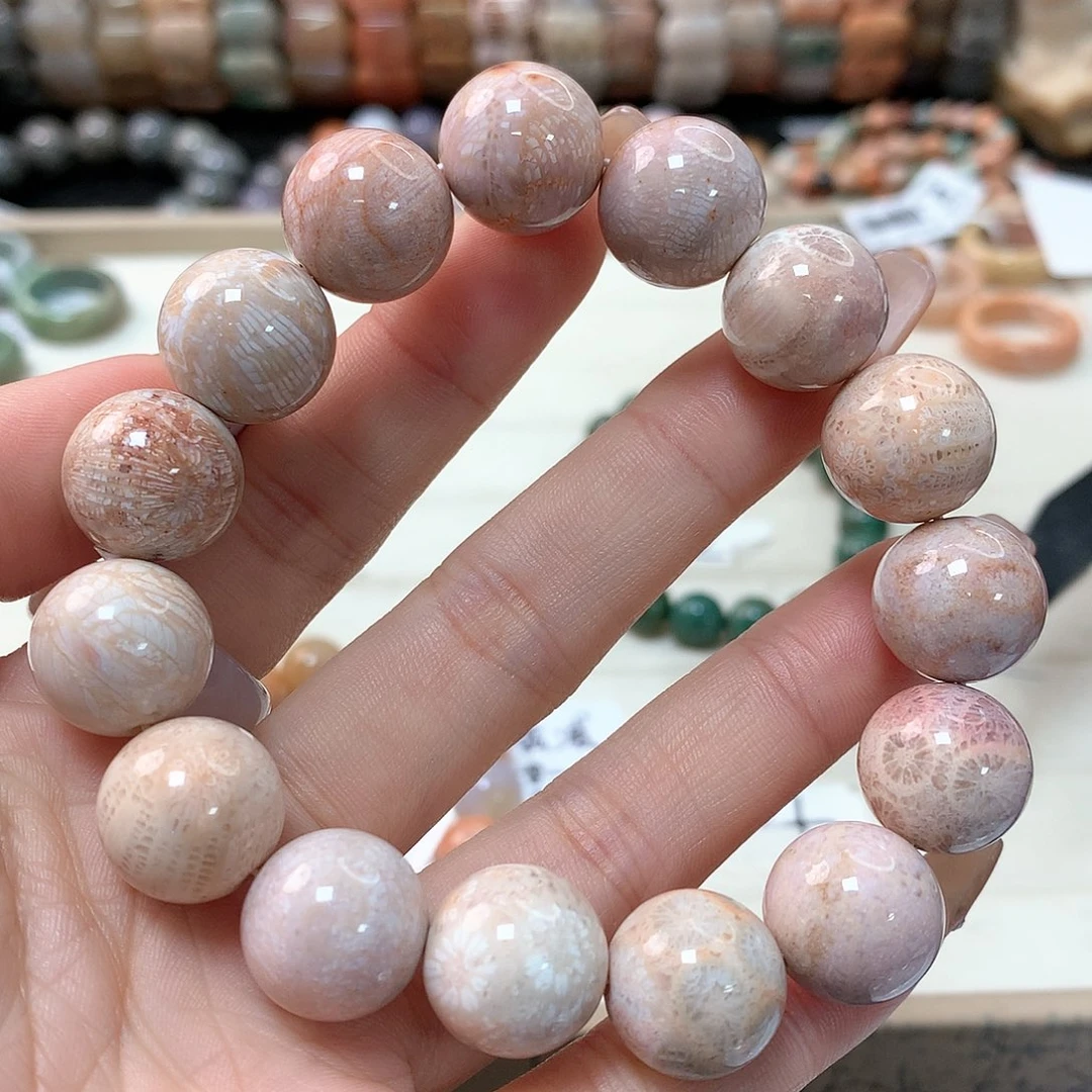 硅化珊瑚（珊瑚玉）手链未镶嵌九*狐788