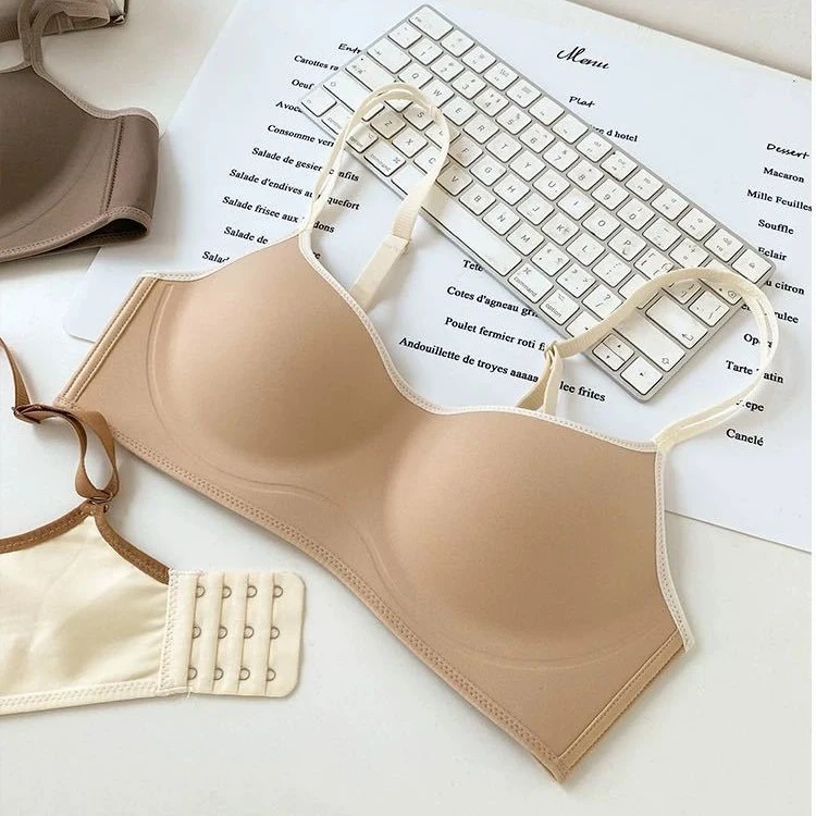 大胸显小胸内衣女款夏季薄款无痕背心舒适内衣女小胸聚拢型文胸罩