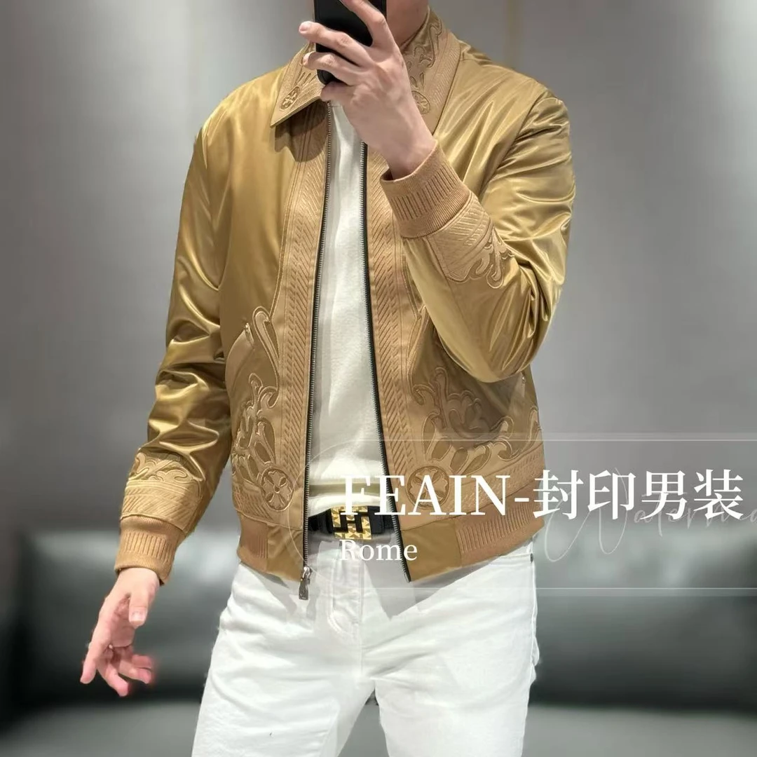 【雷迪凯奇】高端定制全立体刺绣工艺薄棉小夹克8122