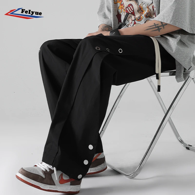 feiyue/飞跃休闲裤子男士春秋季美式机能冲锋裤宽松大码直筒长裤