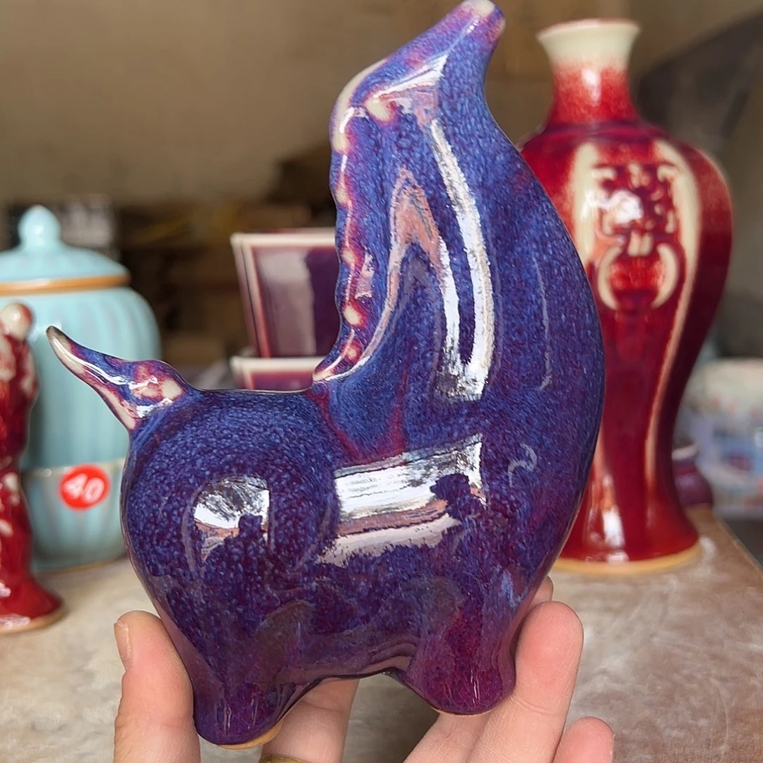 摆件郑家钧窑摆件微