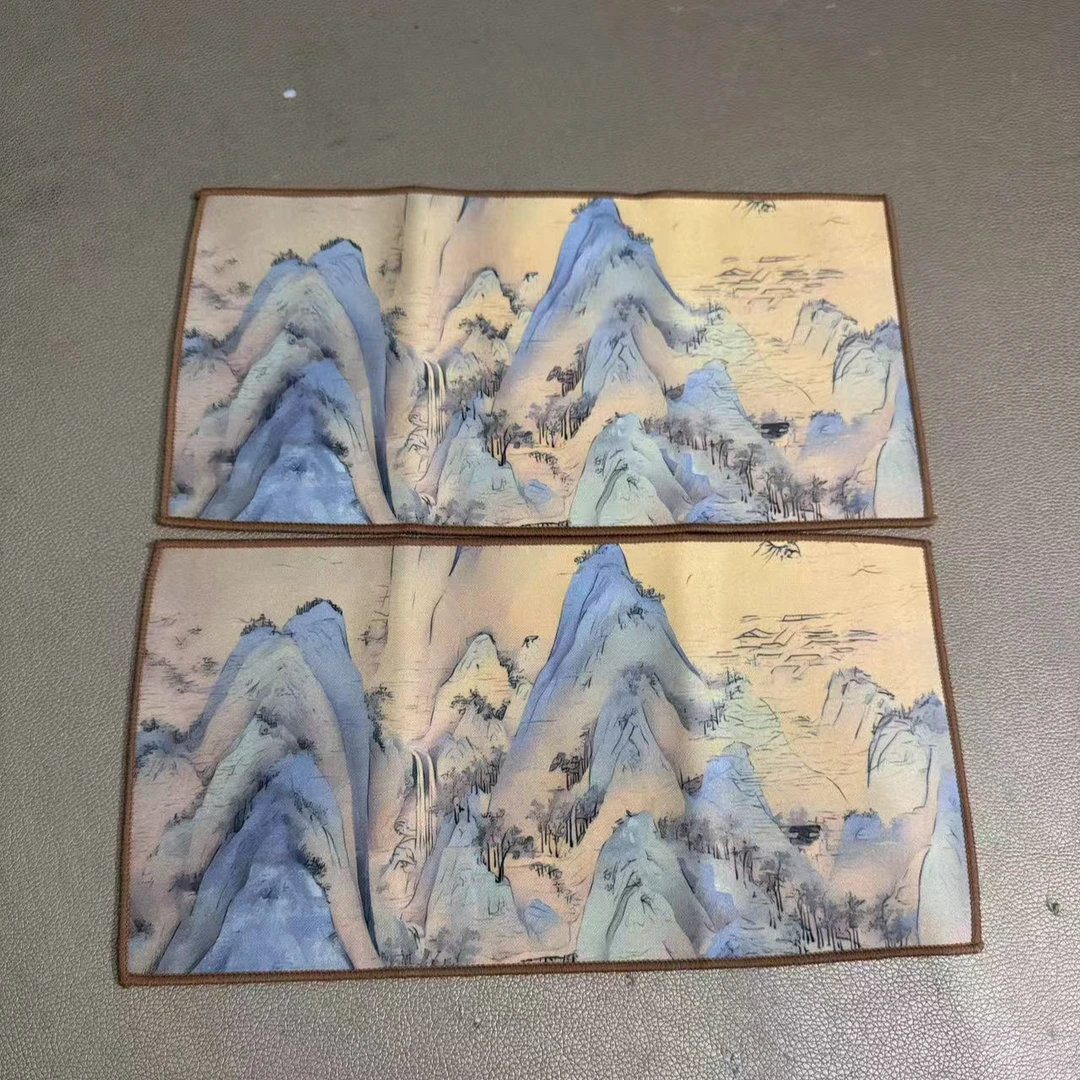 瓷韵优品千里江山茶巾新中式高山流水茶席（两条装）-2650