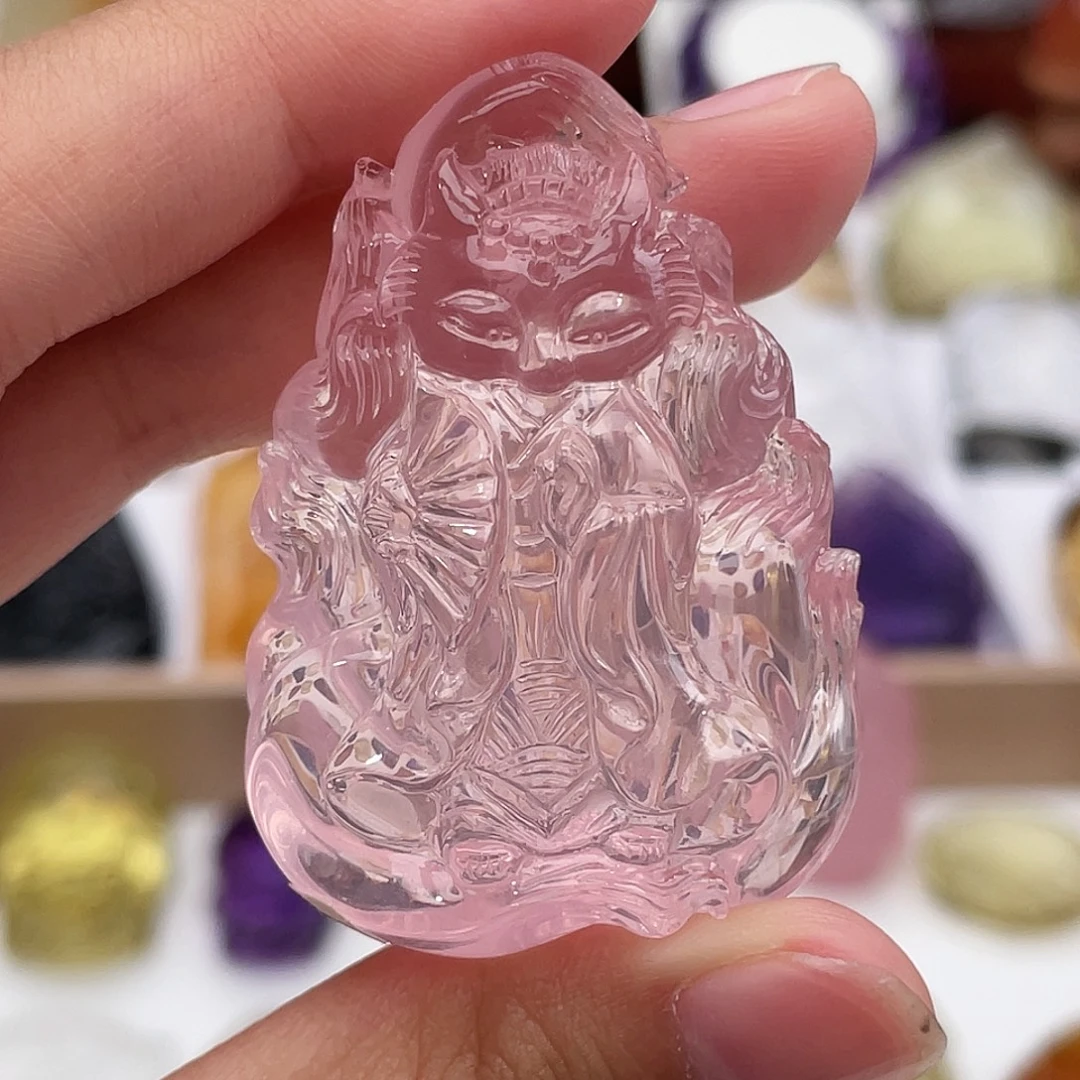 水晶未镶嵌颈饰定制吊坠狐狸牌
