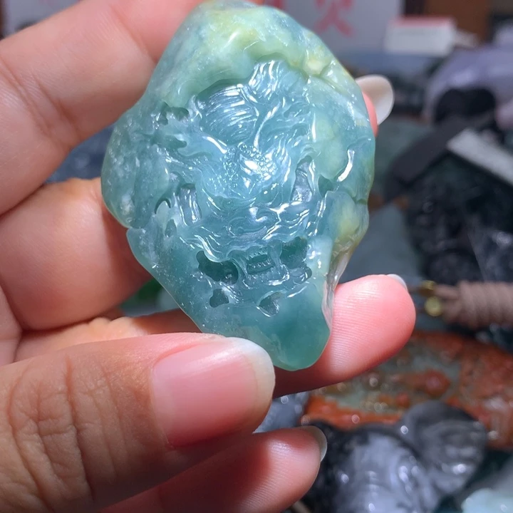 翡翠颈饰未镶嵌保真天然A货翡翠