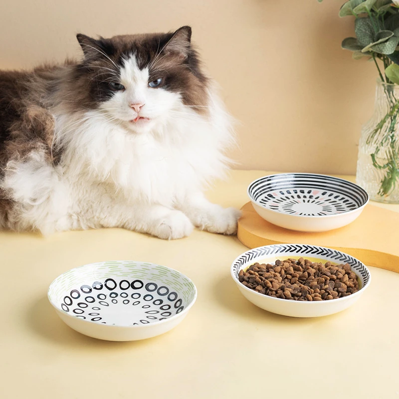 陶瓷猫碗罐头碗零食盘幼猫专用碗猫咪食盆小猫小宠仓鼠食盒