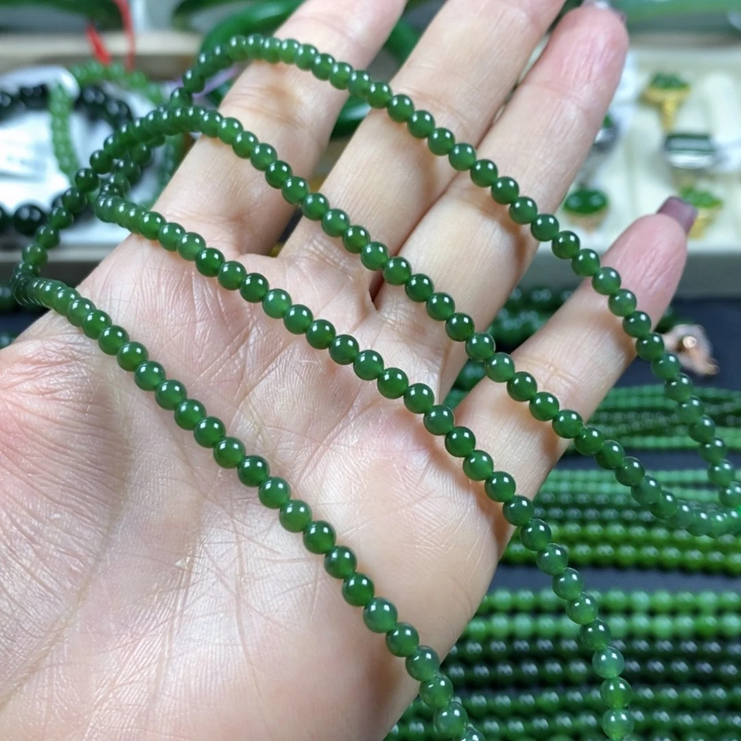 和田玉（碧玉）手串未镶嵌4