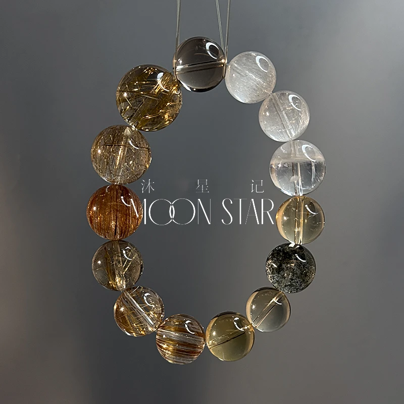 【春山涧】金发晶铜发晶绿幽灵白兔毛