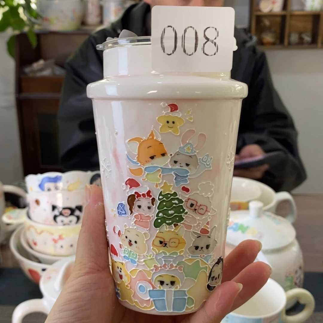 瓷片景德镇釉下彩手绘