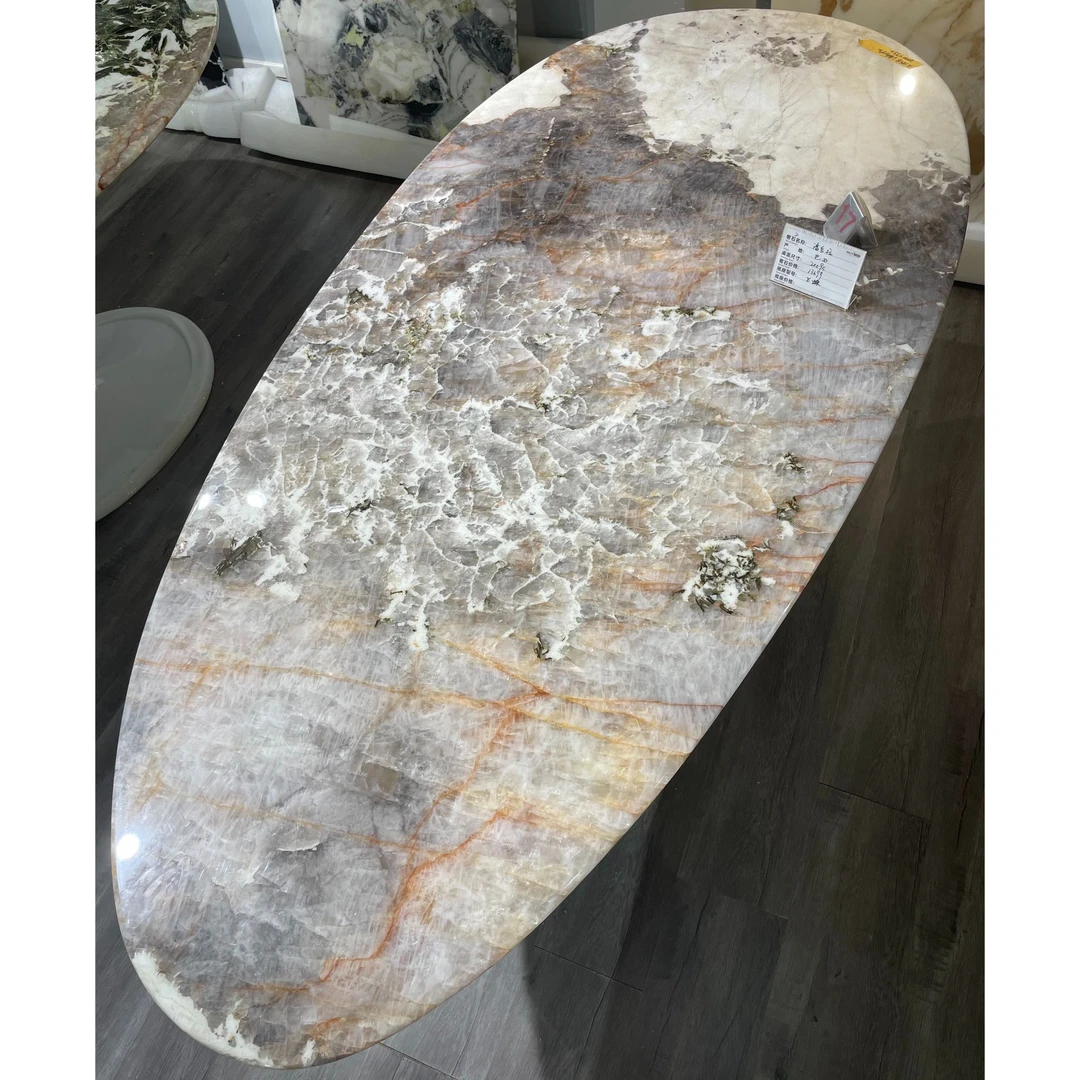 天然奢石餐桌绿钻潘多拉2米水滴形现货