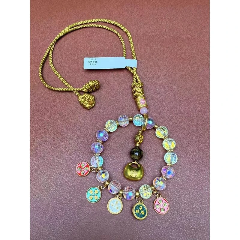 纯铜琉璃项链 s1118-琉璃车挂单圈