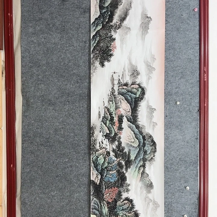 国画手绘国画江山如画