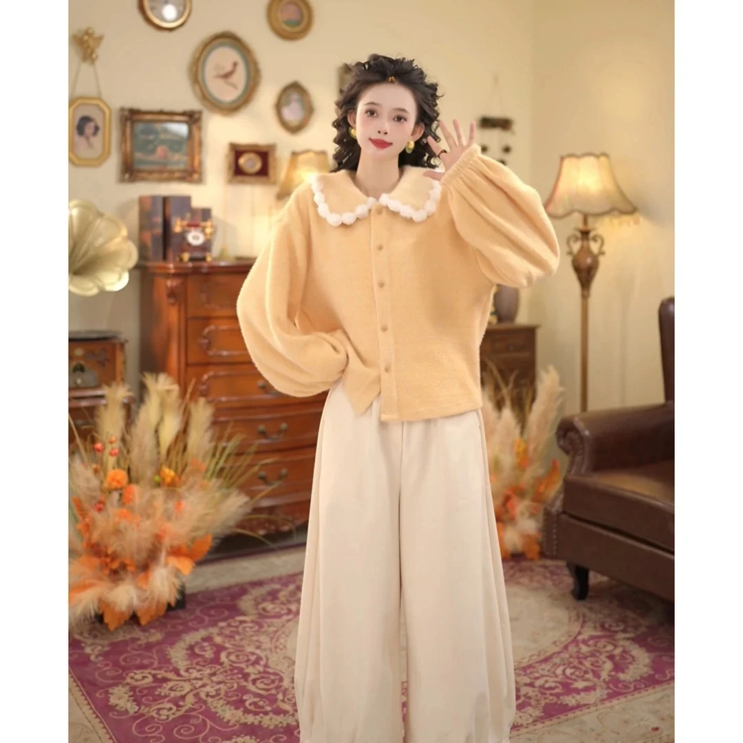 2025冬季厚款保暖减龄宽松打底上衣厚款加绒翻领衬衫