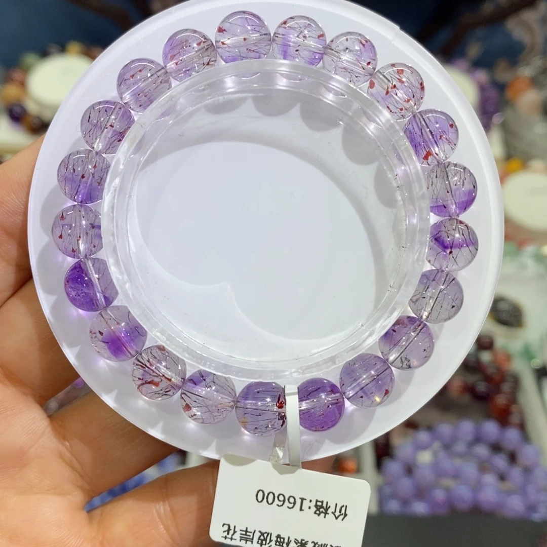 水晶手串未镶嵌紫梅彼岸花