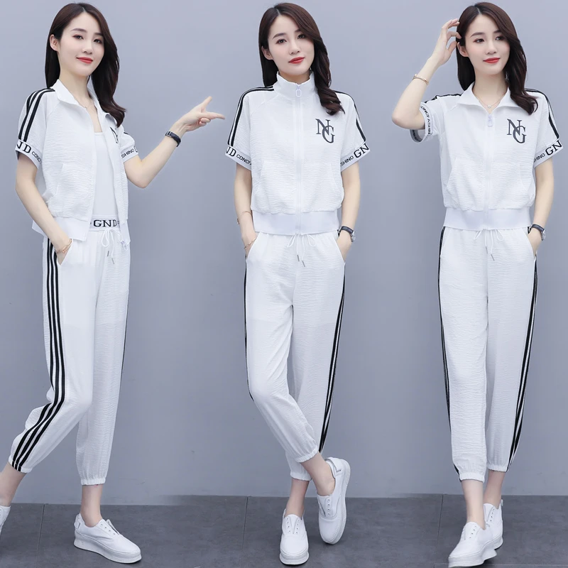 套装女夏2021年夏季气质新款女装时尚休闲拼接欧货大码女装夏装