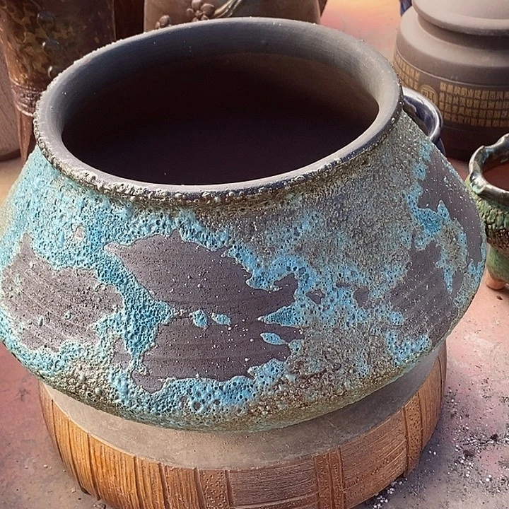 紫砂花盆口19深18飞碟