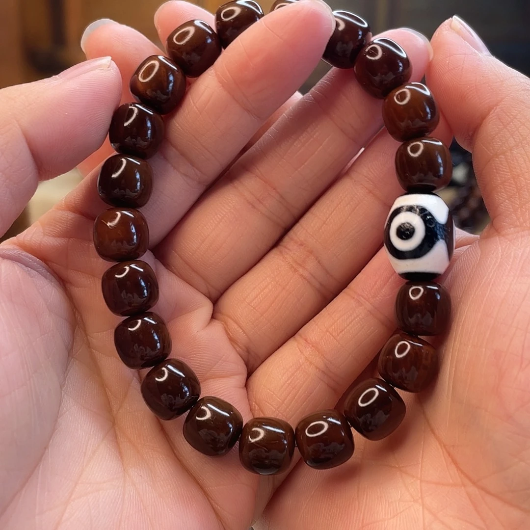 库克吊坠249三眼单圈手串