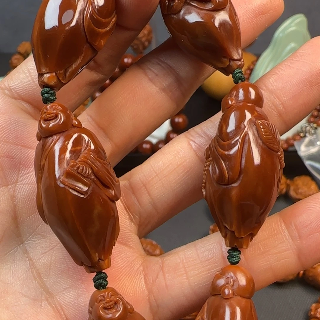 手串橄榄核水晶核六合弥勒