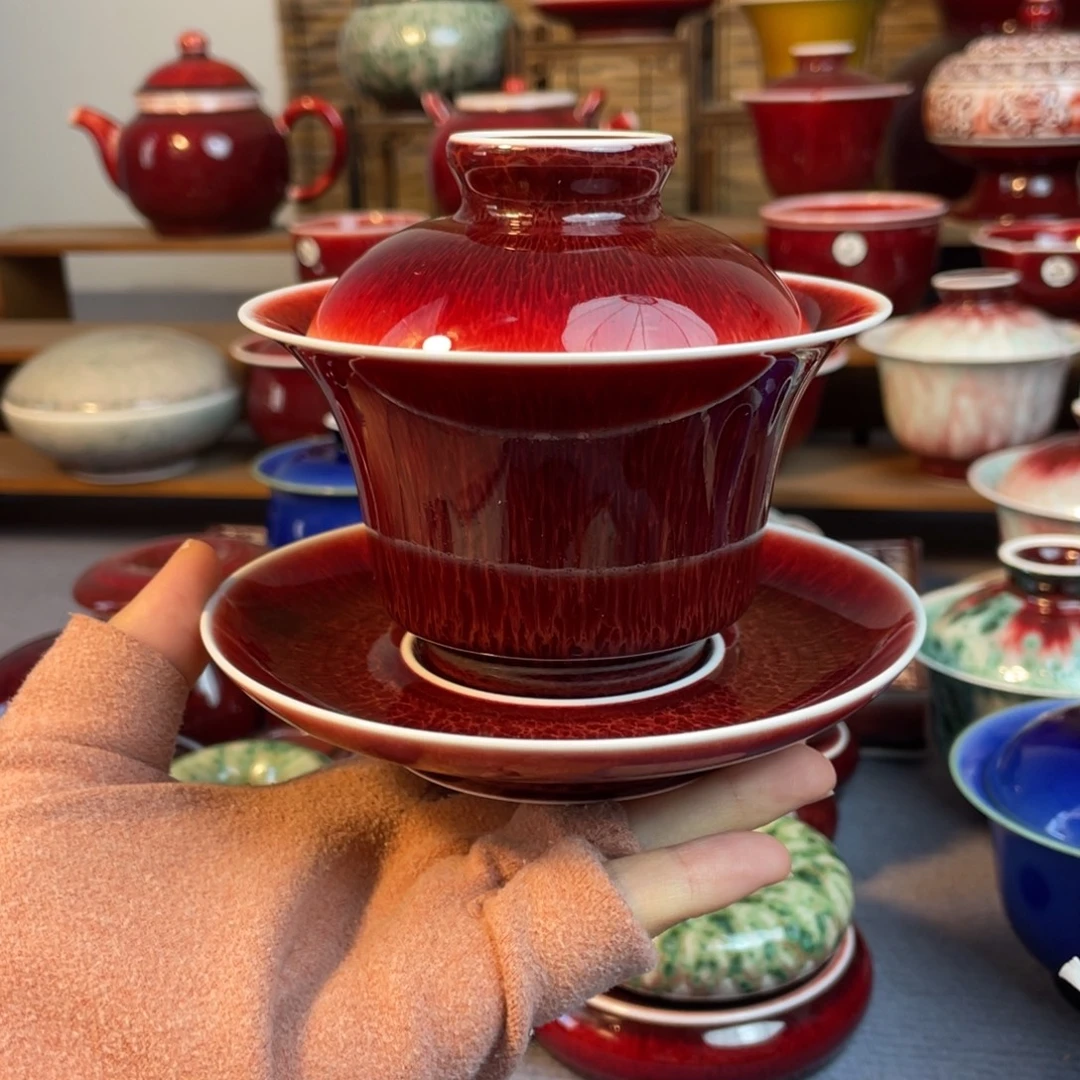 景德镇原矿陶瓷 三才