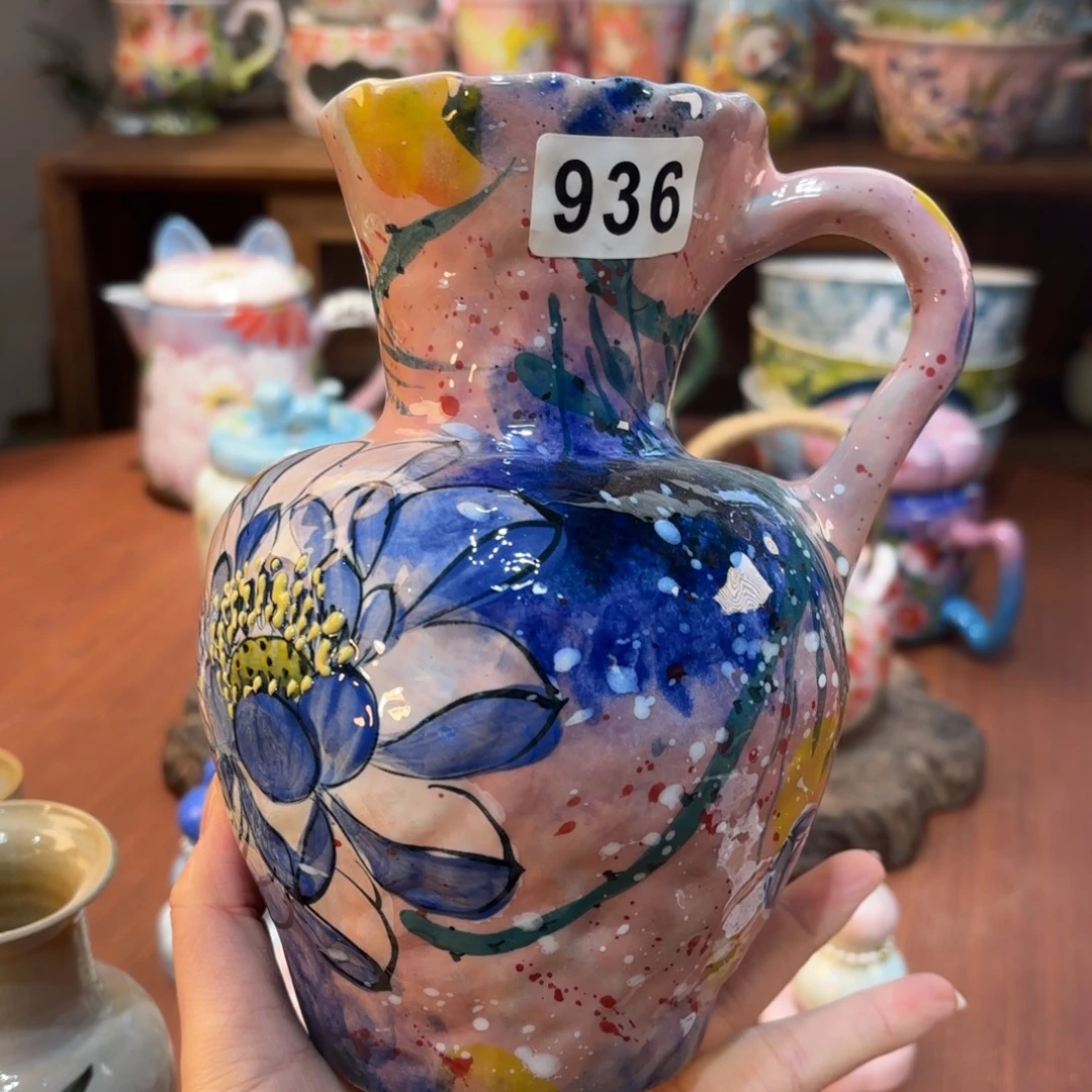 景德镇手绘高温釉下彩陶瓷茶具