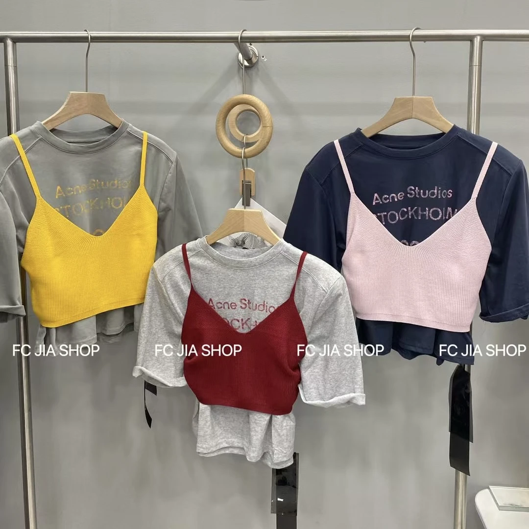 新品法式复古打底衫➕吊带背心两件套装