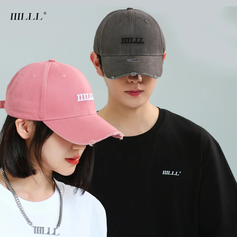 IIILLL2024原创男女情侣款基础硬顶潮牌棒球帽立体刺绣LOGO潮流