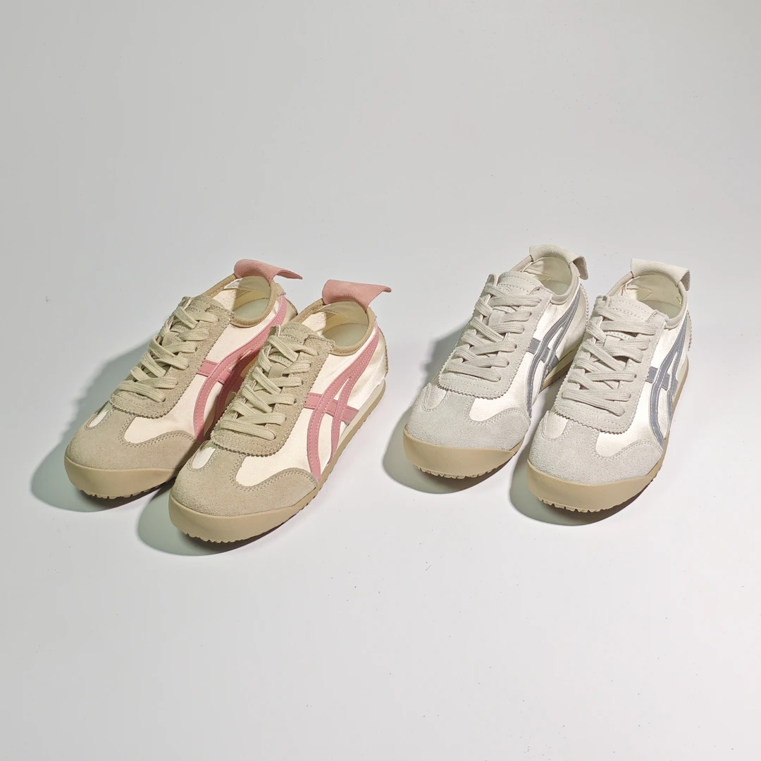 【游鹿鹿】百诗恋 真皮冰丝内增高拼色休闲德训鞋(跟高4.5cm)