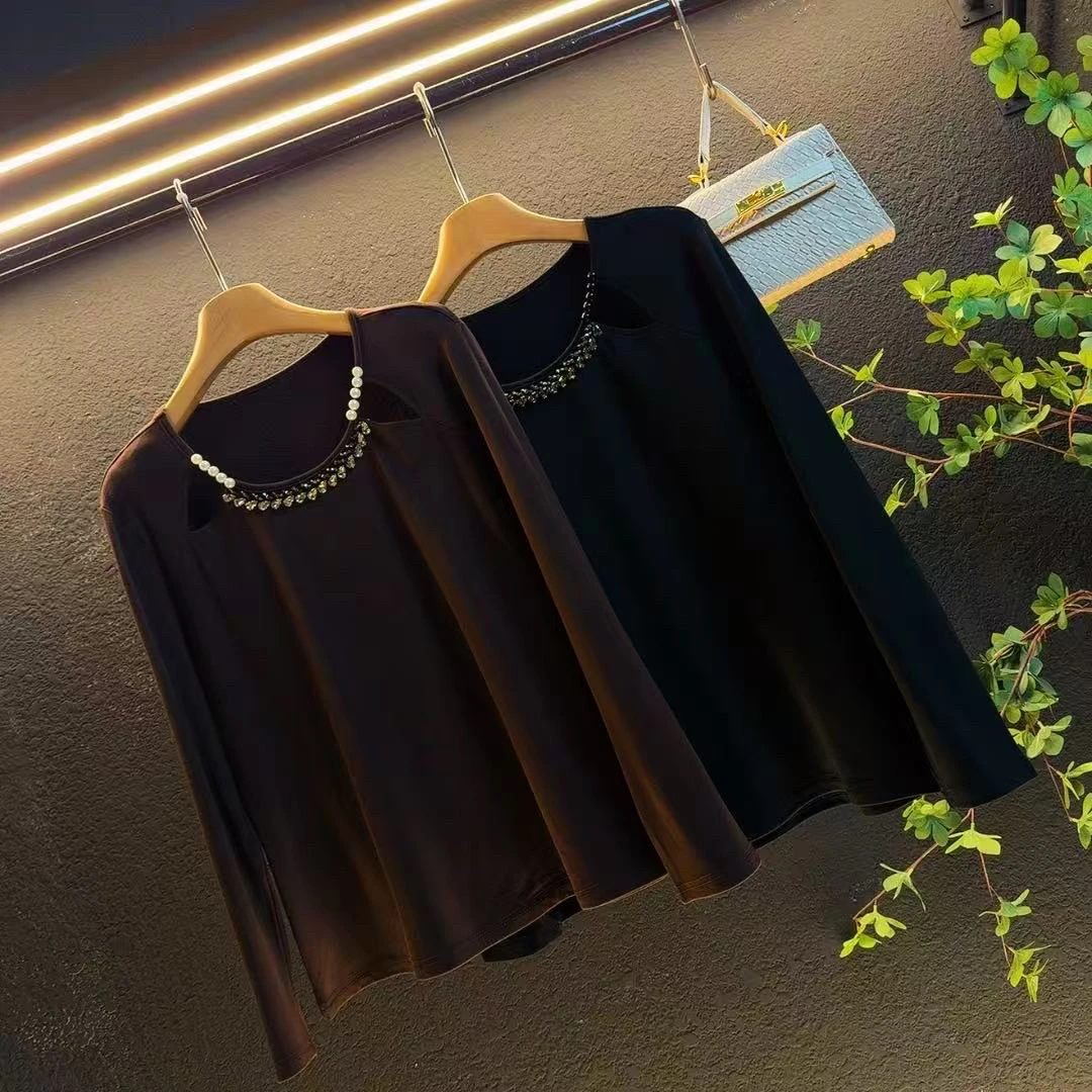 新款大码2025冬季加绒加厚方领重工显瘦减龄上衣/33385