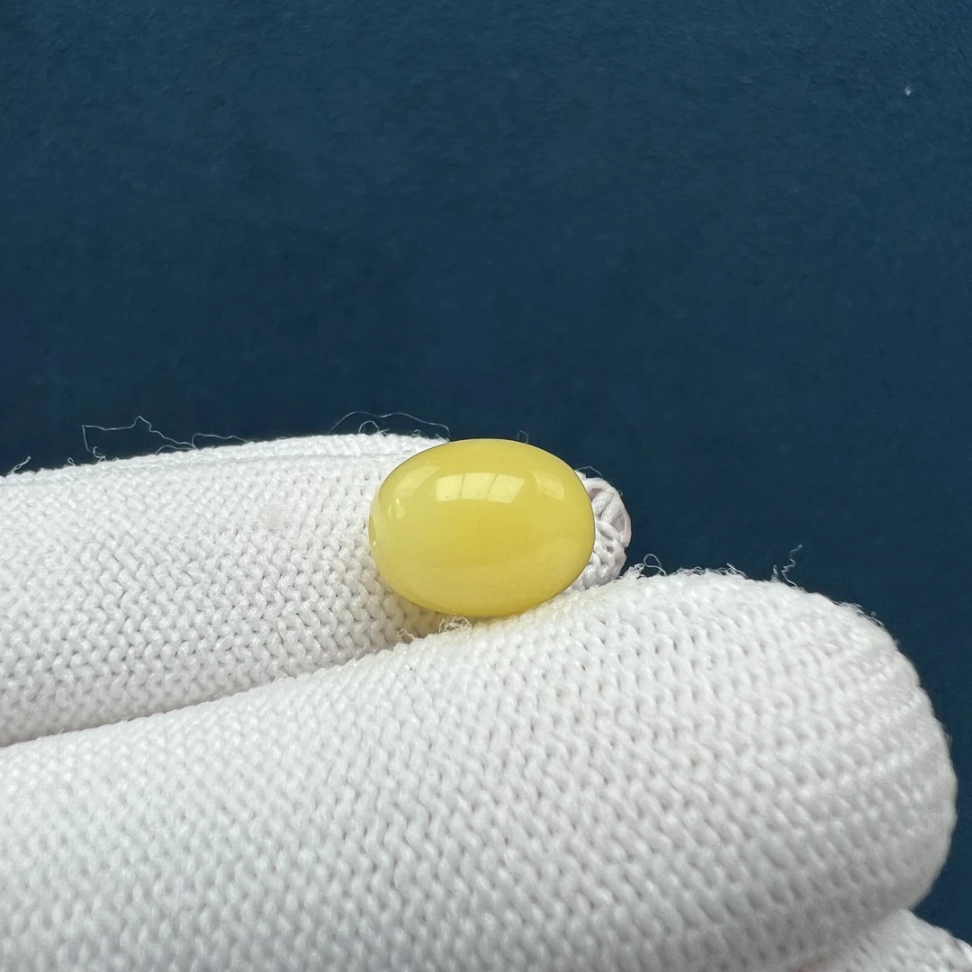 K2790天然原矿蜜蜡 鸡油黄 枣珠9*11.6mm支持复检 假一罚十